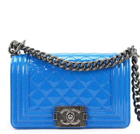 royal blue patent leather boy chanel bag|chanel bag fashion.